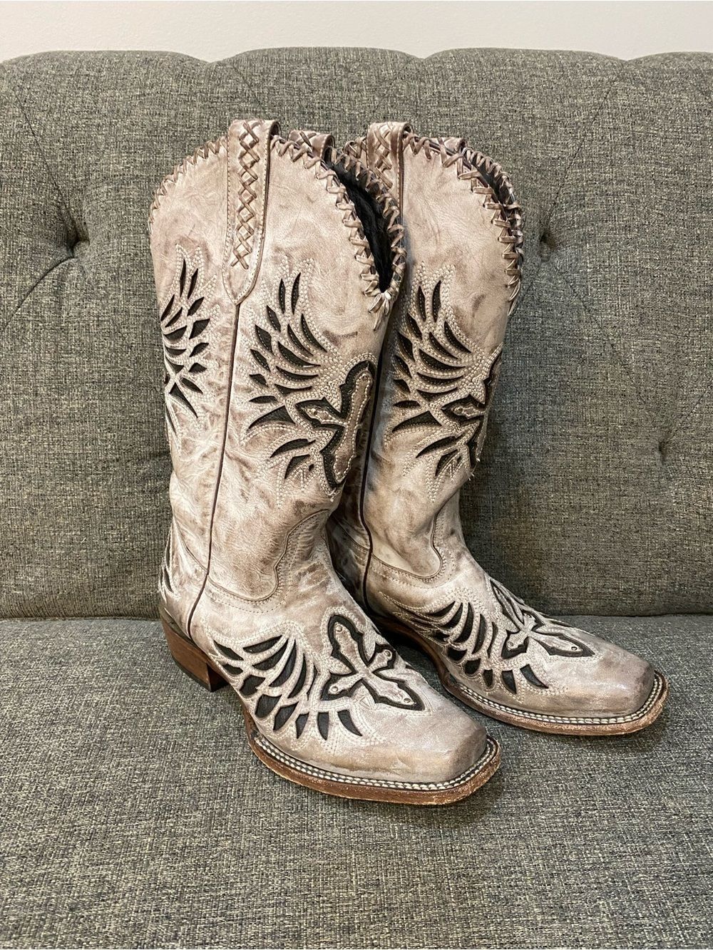 J.B. Dillon Buttercup Western Leather Cowgirl Boots Women’s Size 9.5